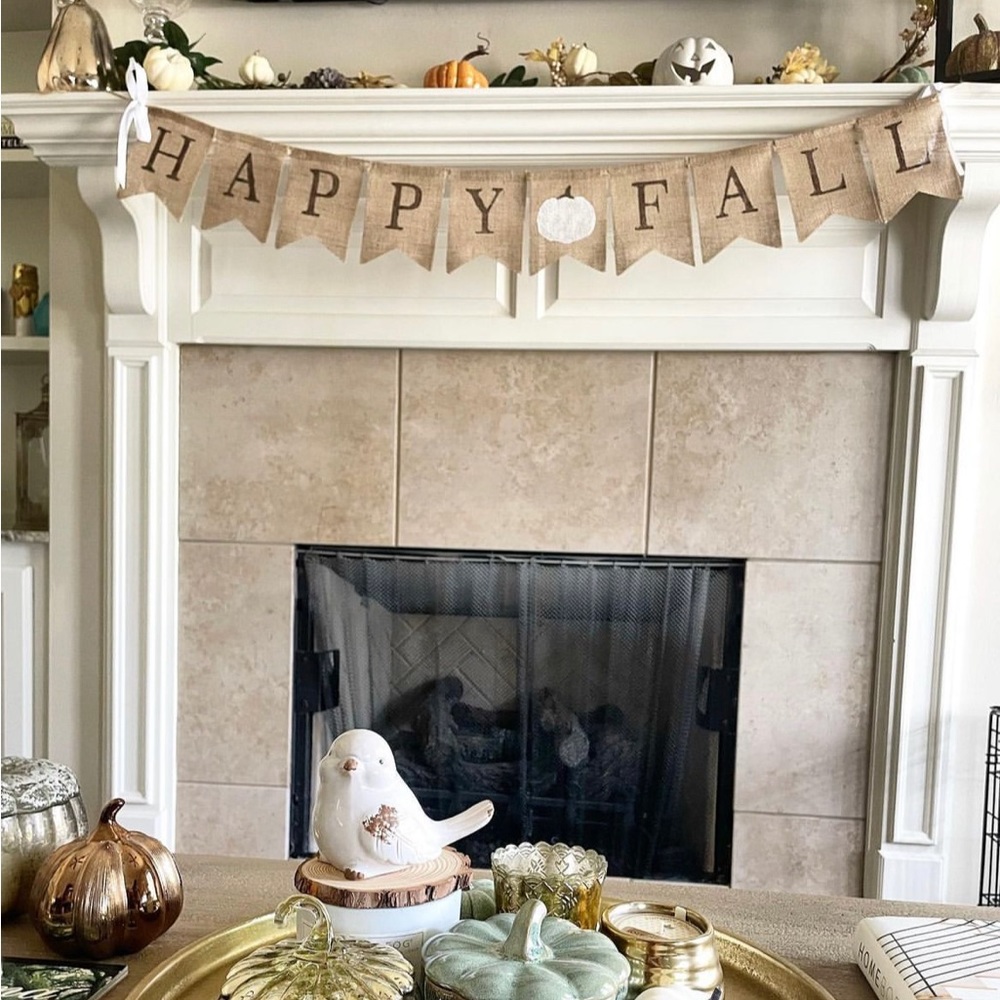 Happy Fall Burlap Banner